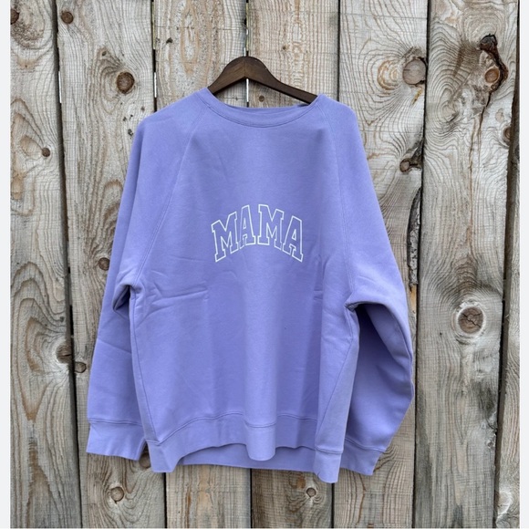 Brunette The Label Sweaters - Brunette The Label Lavender 'MAMA' Sweatshirt